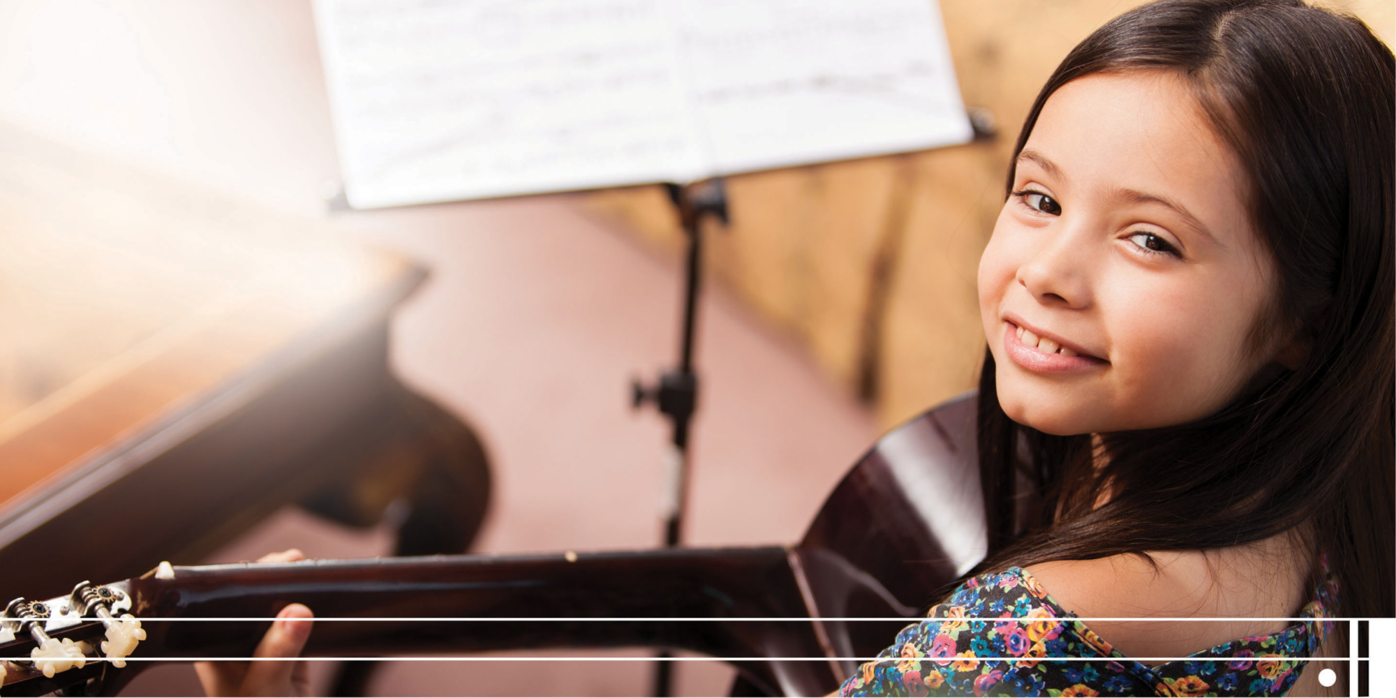 child playing instrument