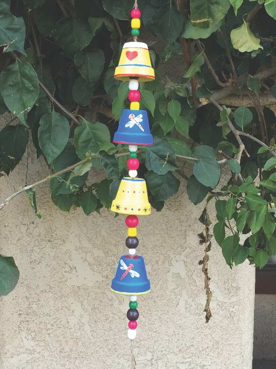 FLOWER POT WIND CHIMES
