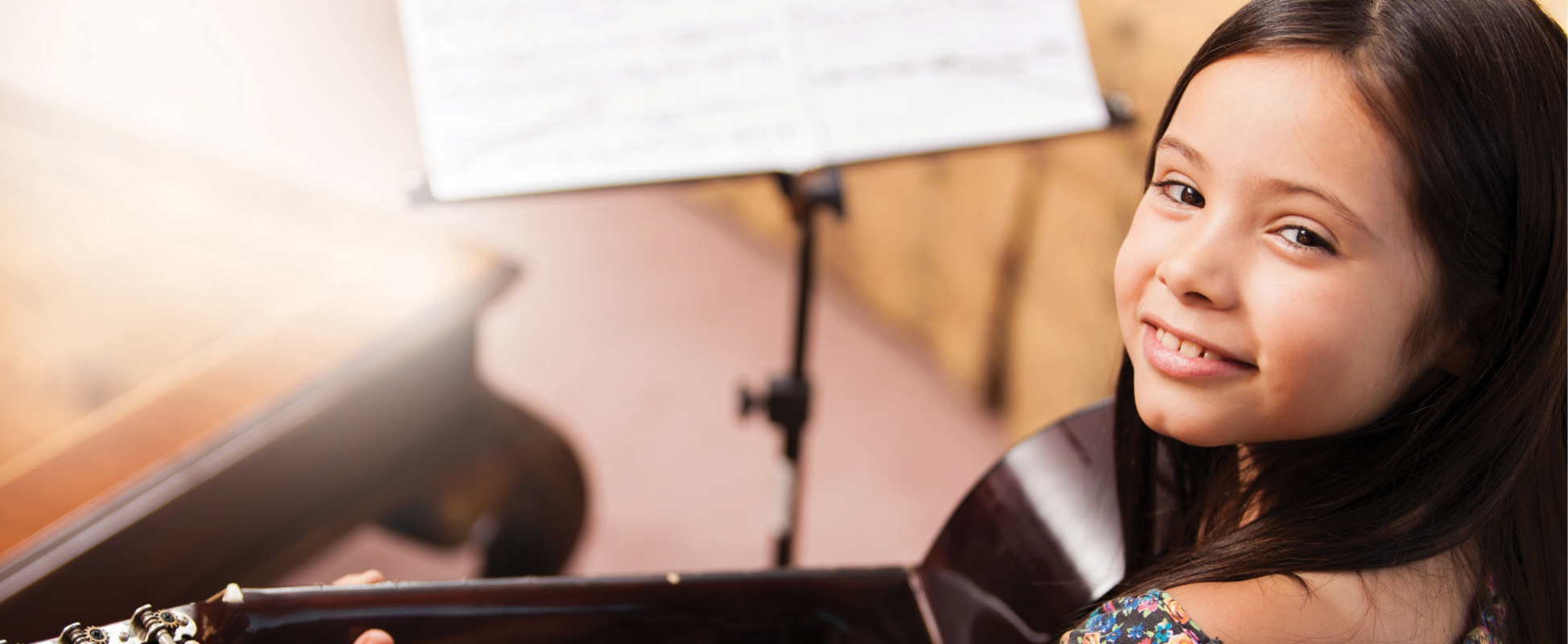 child playing instrument