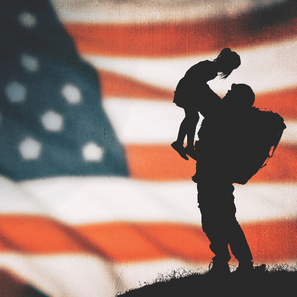 soldier and child