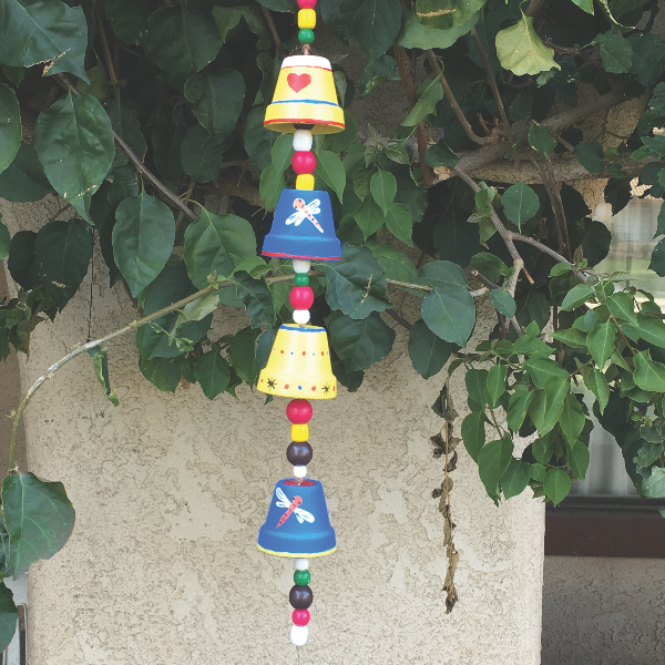 FLOWER POT WIND CHIMES
